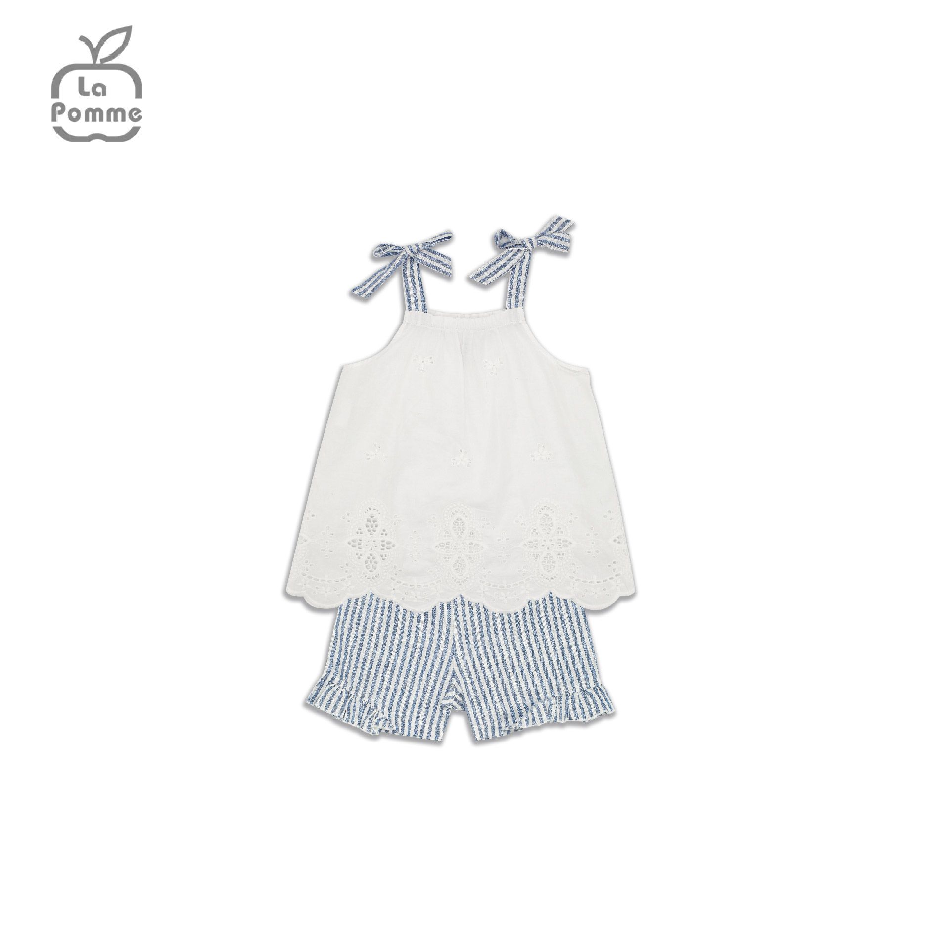 WS002 Bộ hay dây La Pomme Hoa nhí - Trắng