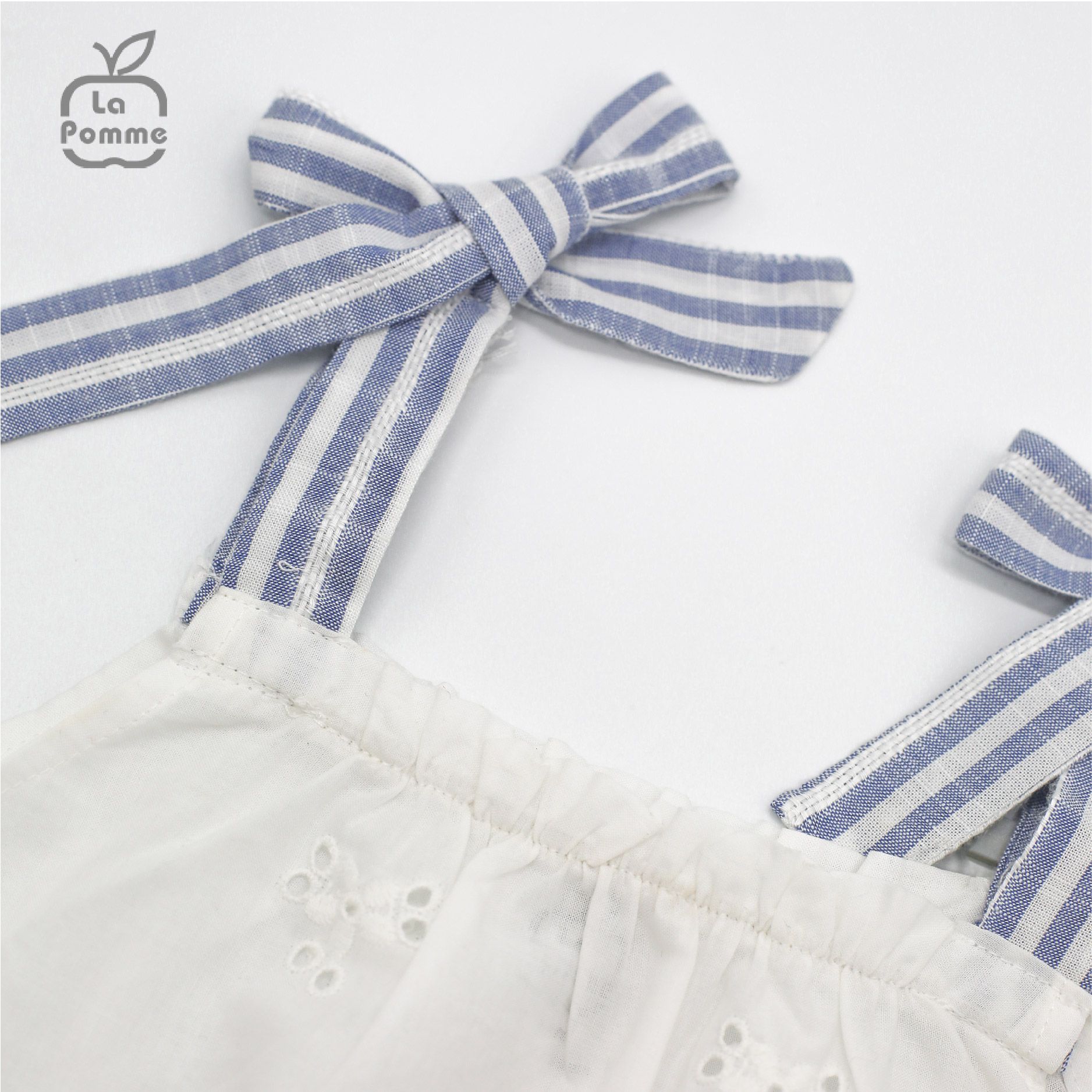 WS002 Bộ hay dây La Pomme Hoa nhí - Trắng
