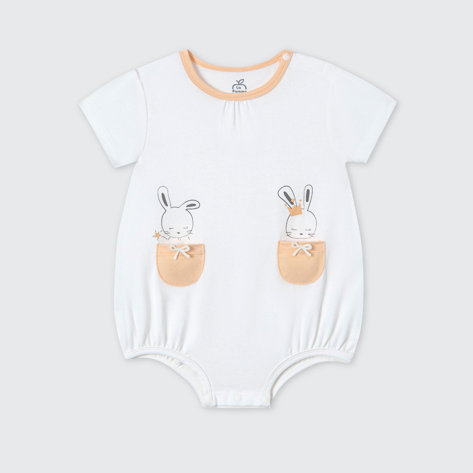 Body cộc tay La Pomme Bèo nhún phối màu