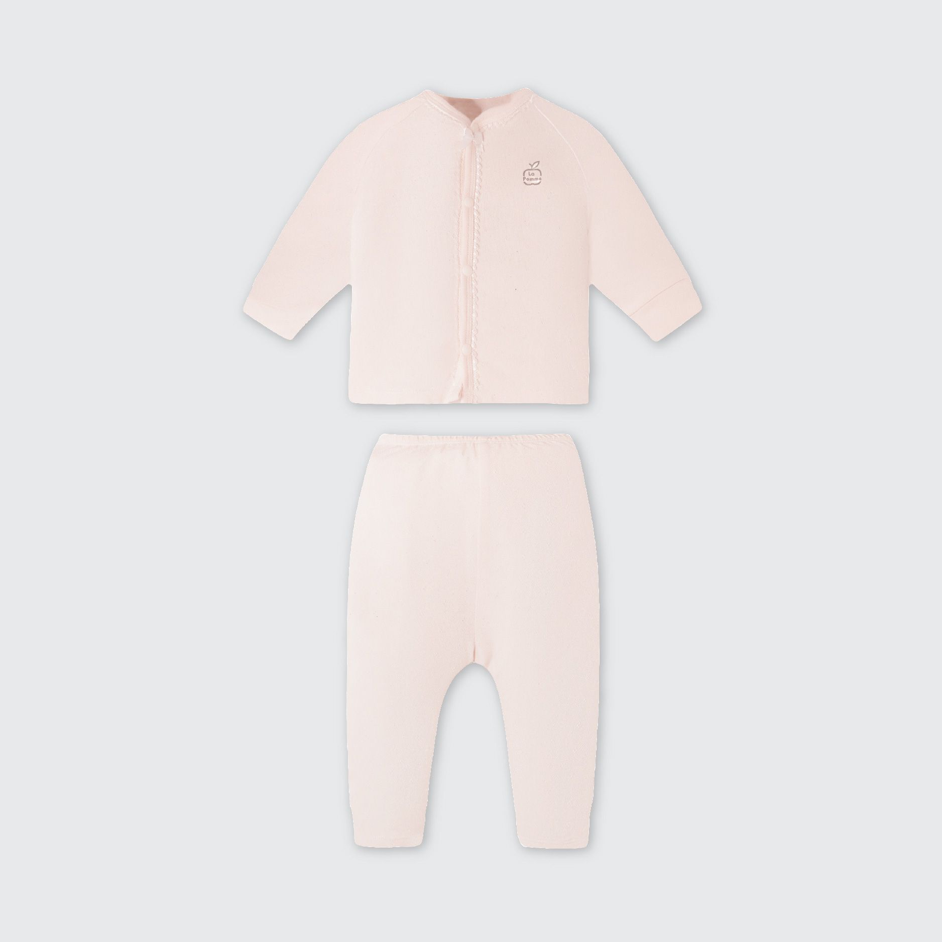 Set Dài tay La Pomme cúc thẳng sticker