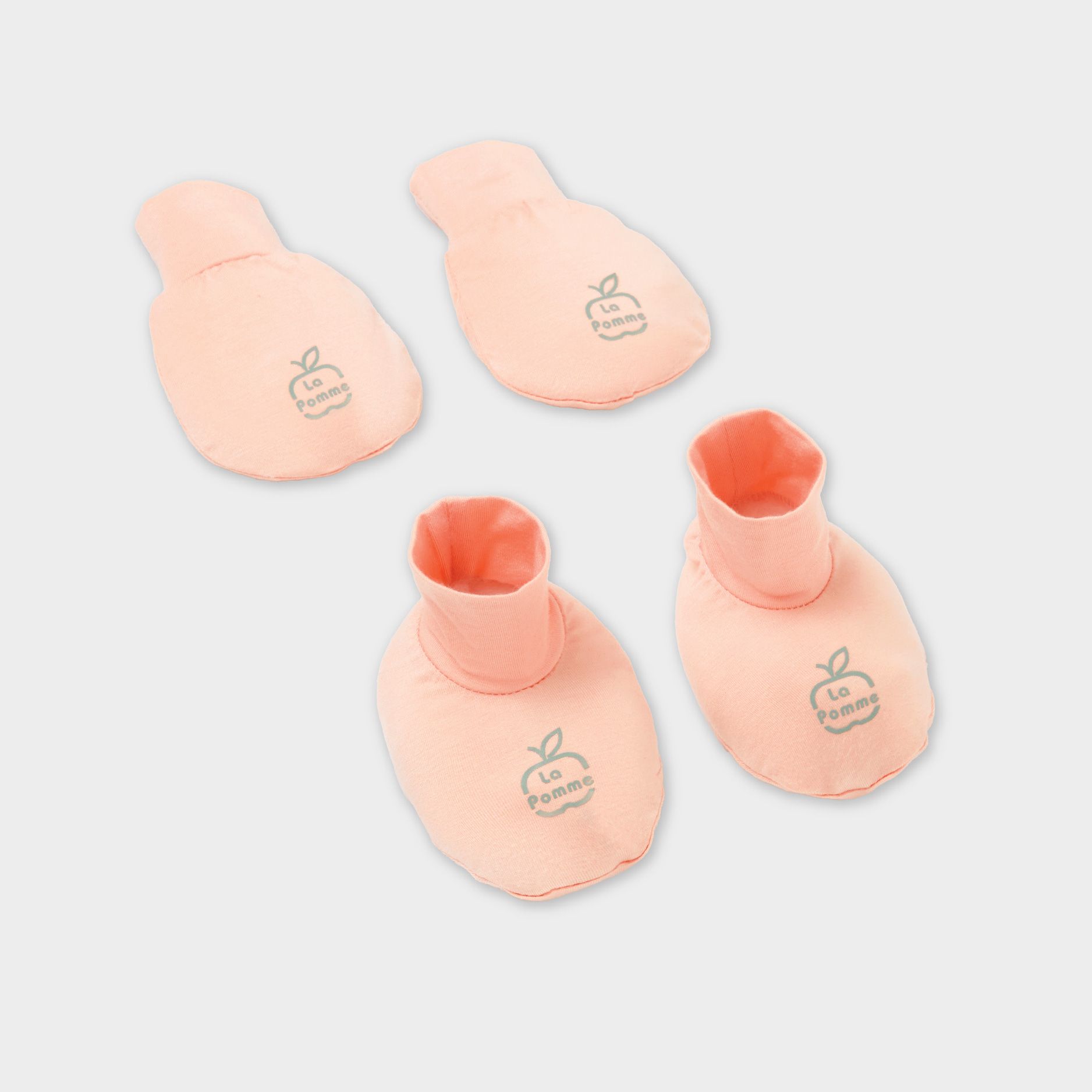 Set bao tay bao chân sơ sinh La Pomme Bé Xù