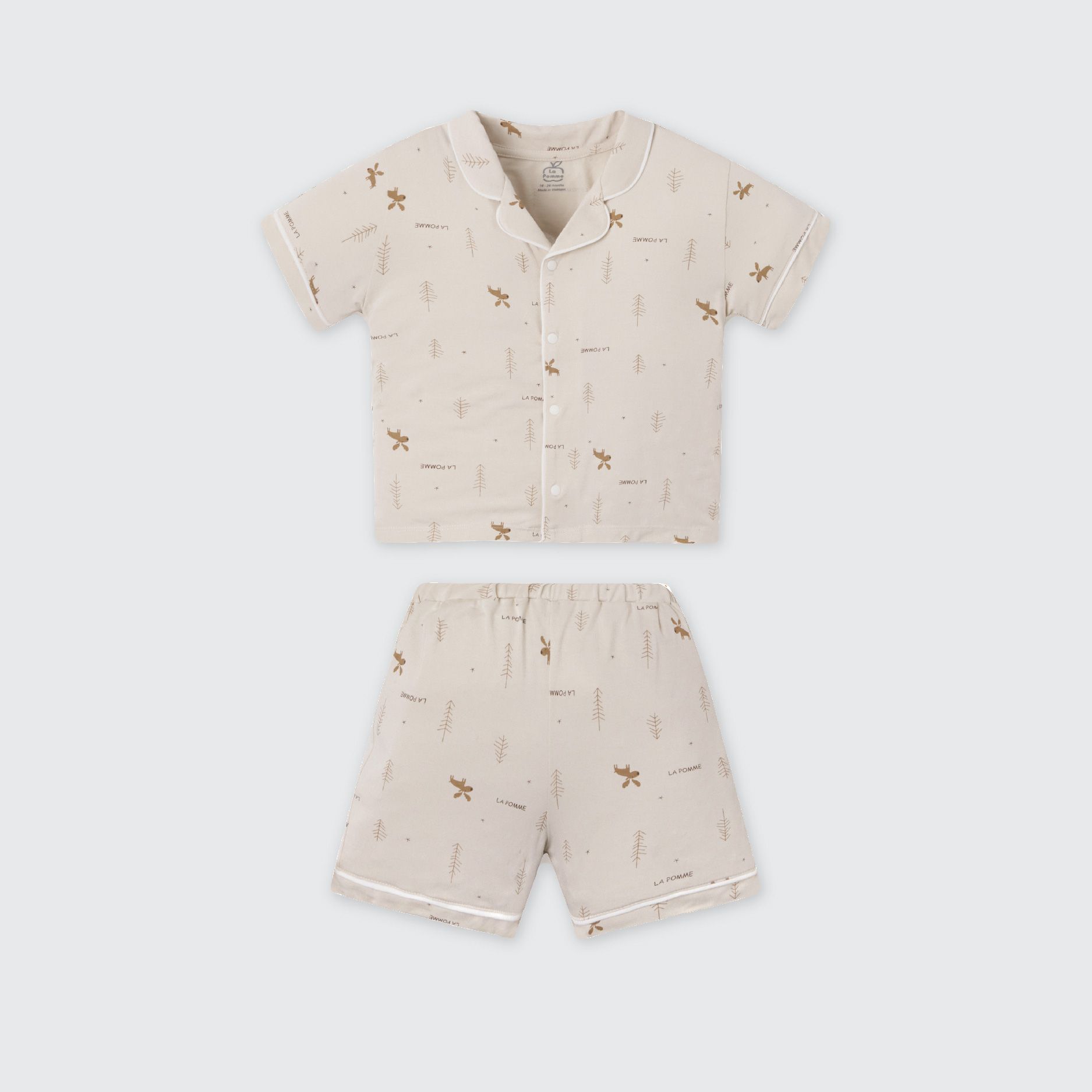 Bộ cộc tay Pyjama La Pomme Hươu nhỏ