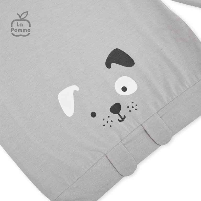 Bộ dài tay La Pomme thú cưng túi áo - Nâu