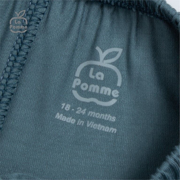 Bộ cộc tay quần dài La Pomme bảng chữ cái vui nhộn - Trắng