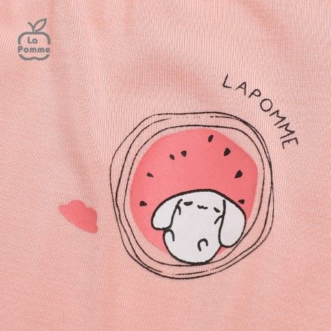 Bộ ba lỗ La Pomme Mùa hè dưa hấu - Hồng