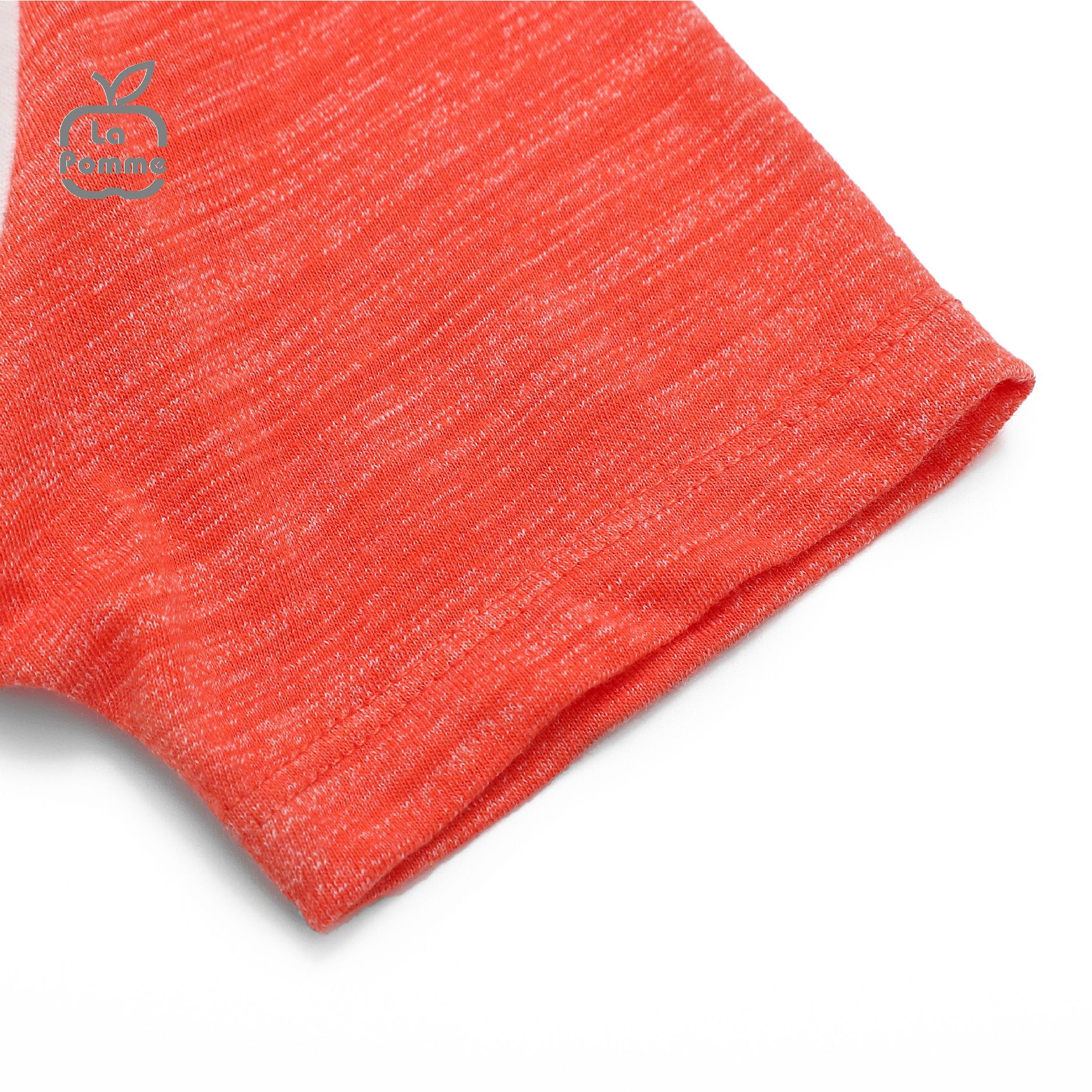 Bộ cộc tay La Pomme Raglan cún nhỏ - Đỏ