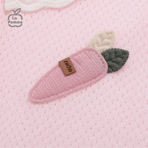 Bộ cộc tay La Pomme polo cổ ren - Trắng