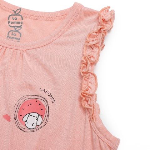 Bộ ba lỗ La Pomme Mùa hè dưa hấu - Hồng