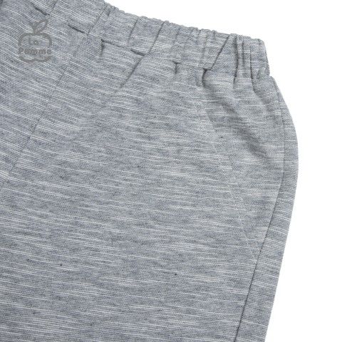 Bộ cộc tay La Pomme polo mầm cây - Trắng Ghi