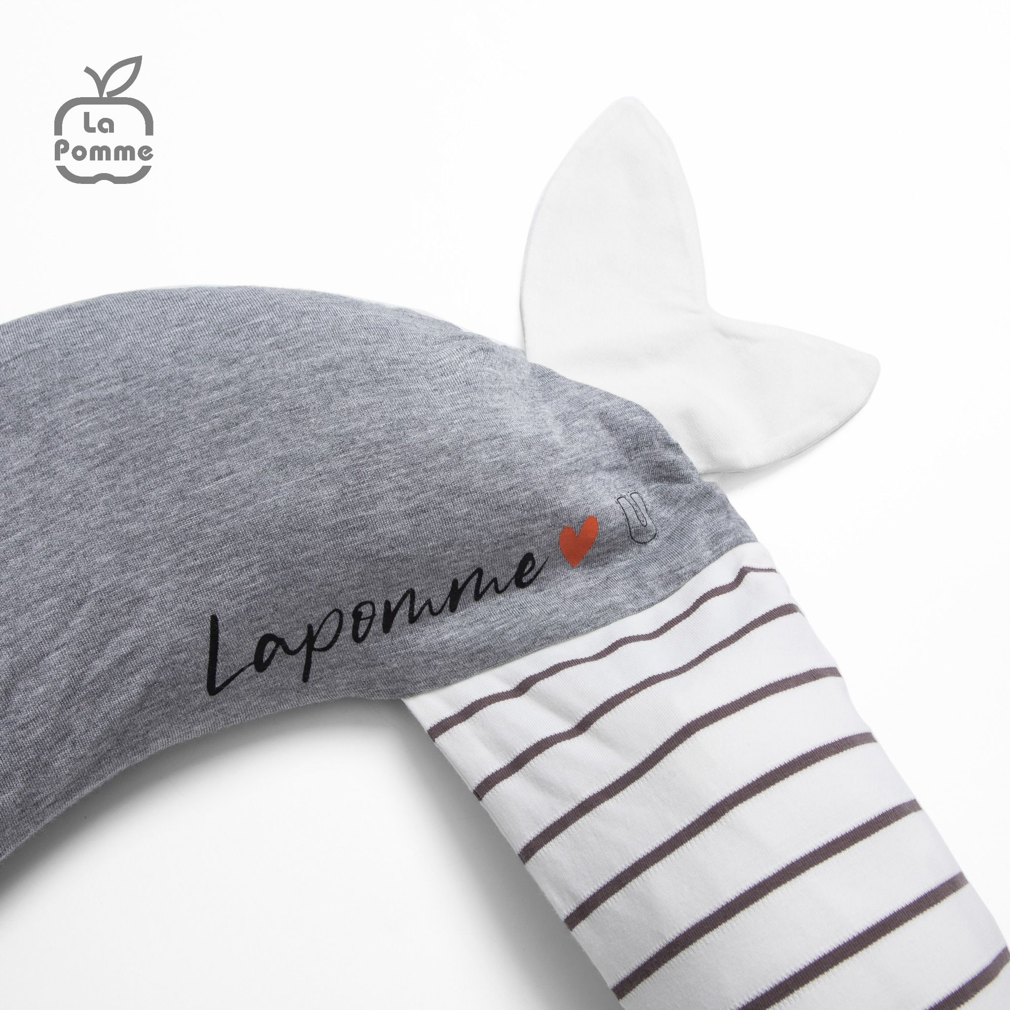 Gối chữ U đa năng La Pomme Baby Fish - Ghi