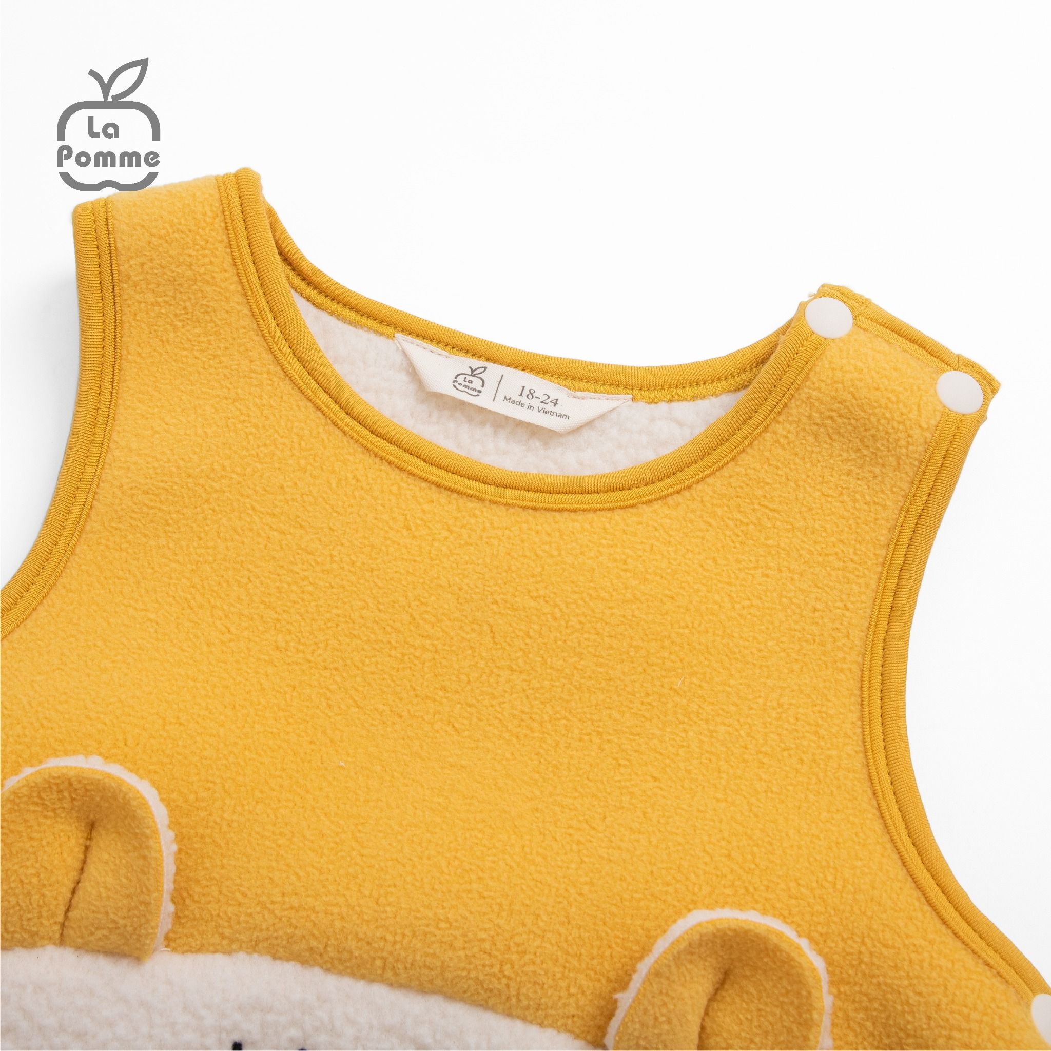 Áo Gile Fur La Pomme Baby Bear - Hồng