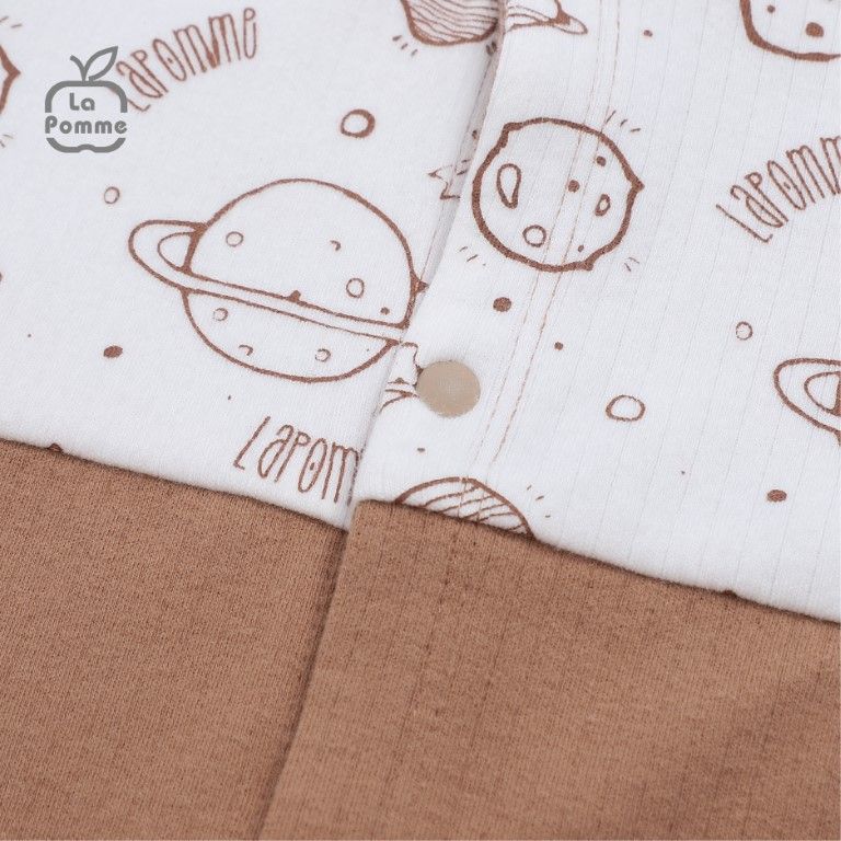 Bộ Dài Tay La Pomme Cúc Giữa Fun Galaxy - Ghi