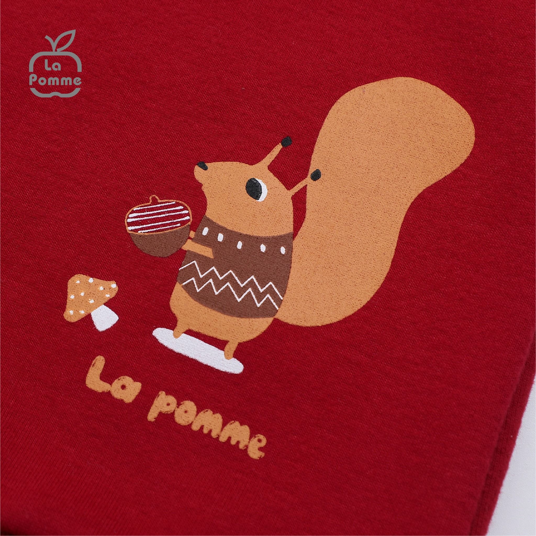 Bộ dài tay La Pomme Sóc nâu đuôi dài - Nâu