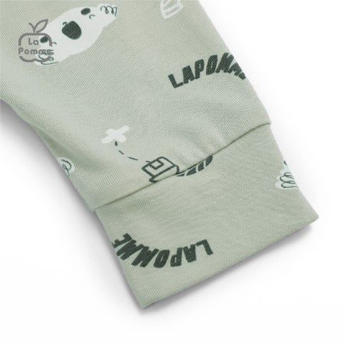 Body chip dài tay La Pomme cúc lệch Koala tinh nghịch - Be