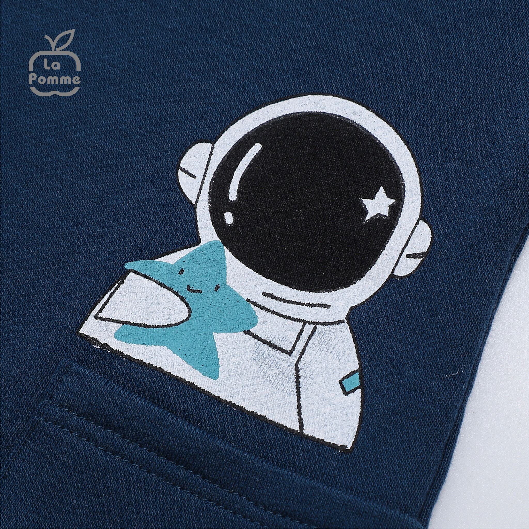 Bộ dài tay La Pomme Spaceman & Stars - Xanh