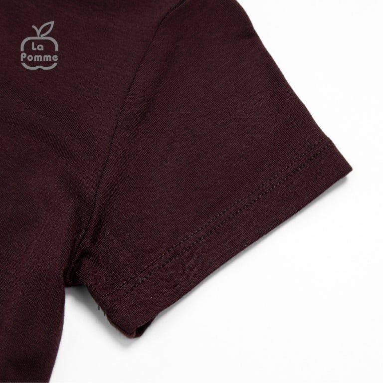 Bộ cộc tay La Pomme Teddy Bear - Tím than