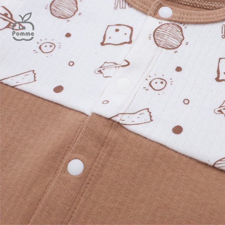 Bộ Dài Tay La Pomme Cúc Giữa Fun Galaxy - Hồng