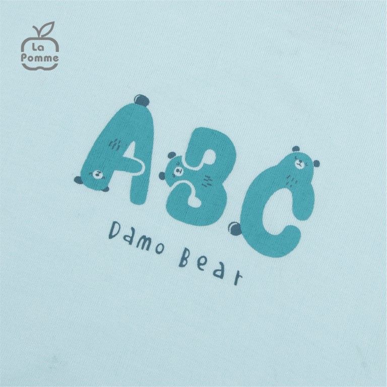 Bộ cộc tay quần dài La Pomme bảng chữ cái vui nhộn - Trắng