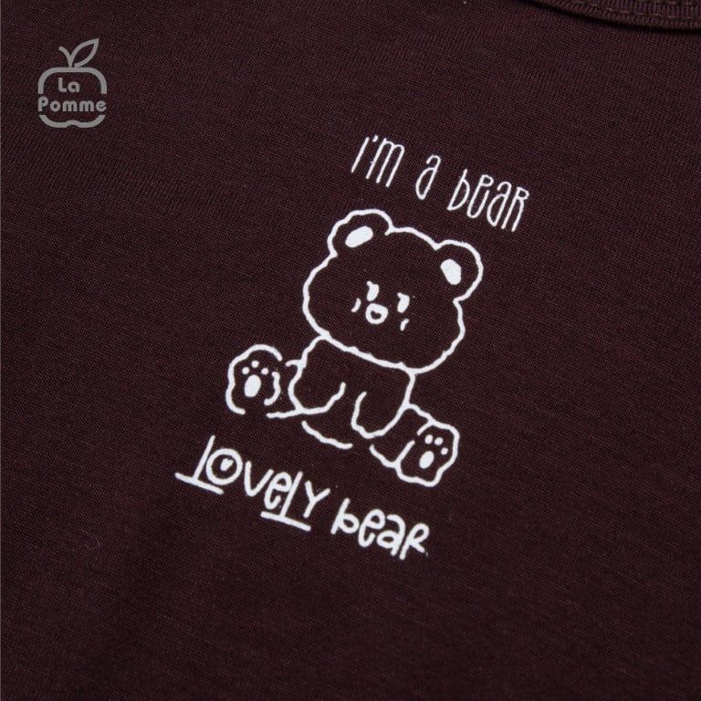 Bộ cộc tay La Pomme Teddy Bear - Vàng