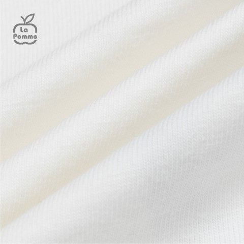 Bộ cộc tay La Pomme polo mầm cây - Trắng Ghi
