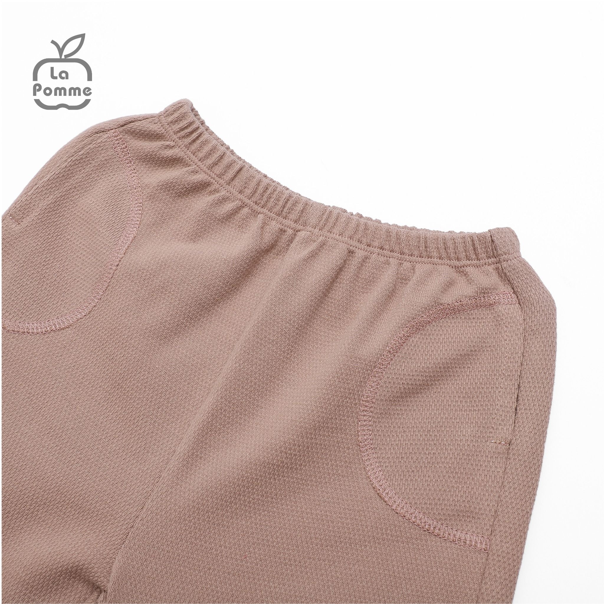 Bộ dài tay La Pomme Chubby Friends - Nâu