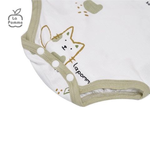 Body chip dài tay La Pomme lovely baby - Xanh