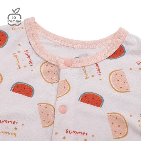 Body dài tay La Pomme Watermelon - Trắng Hồng