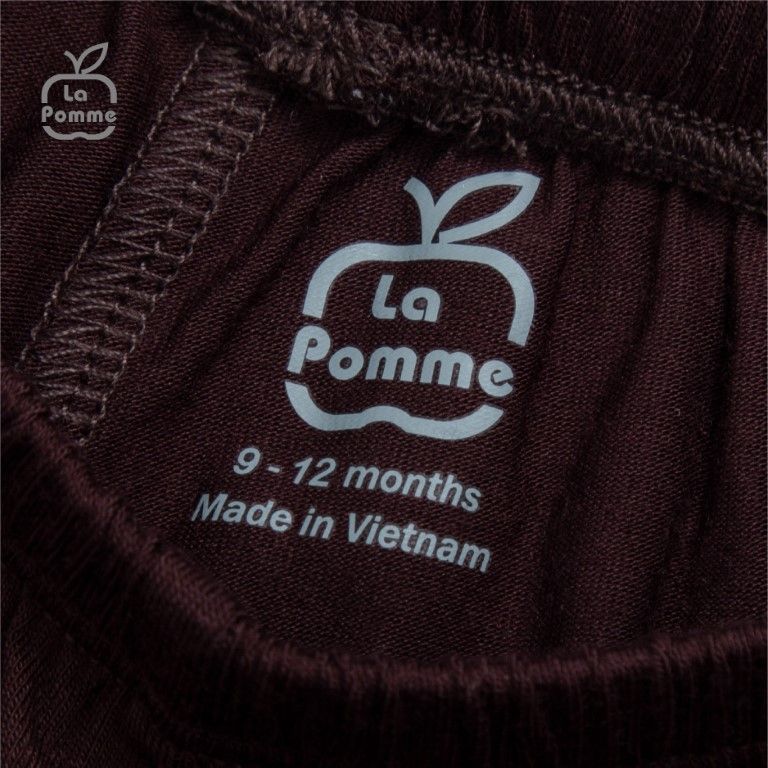 Bộ cộc tay La Pomme Teddy Bear - Cam nhạt