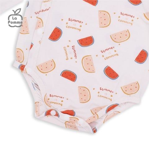 Body chip dài tay La Pomme Watermelon - Trắng Hồng