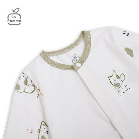 Body dài tay La Pomme lovely baby - Nâu