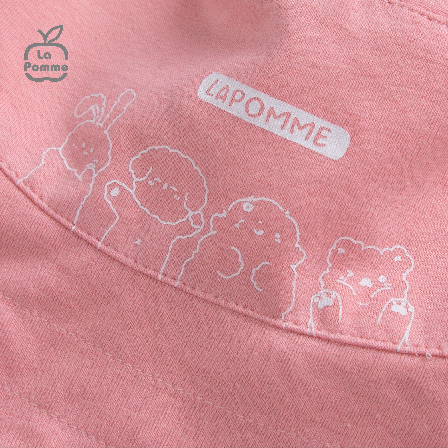 Mũ vành La Pomme Cute Animals - Hồng