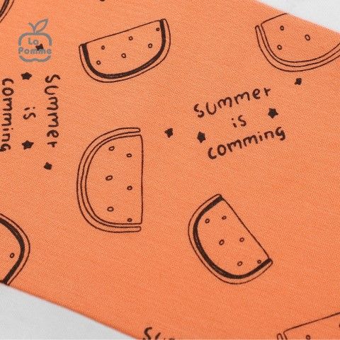  Bộ cộc tay La Pomme Summer Fruits - Cam 
