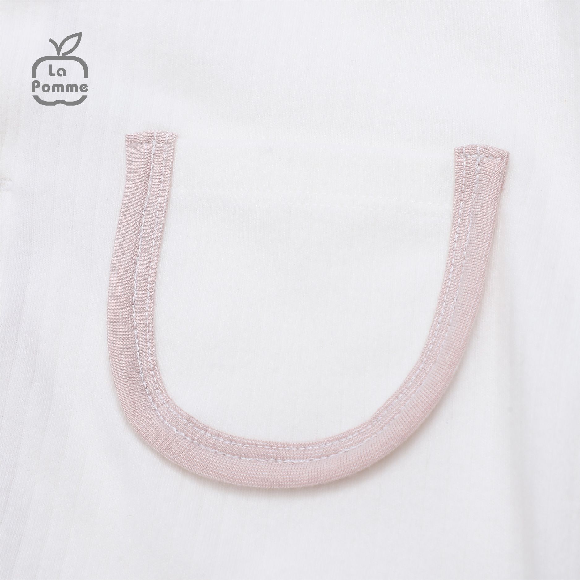 Áo Gile La Pomme viền màu túi đôi - Xanh