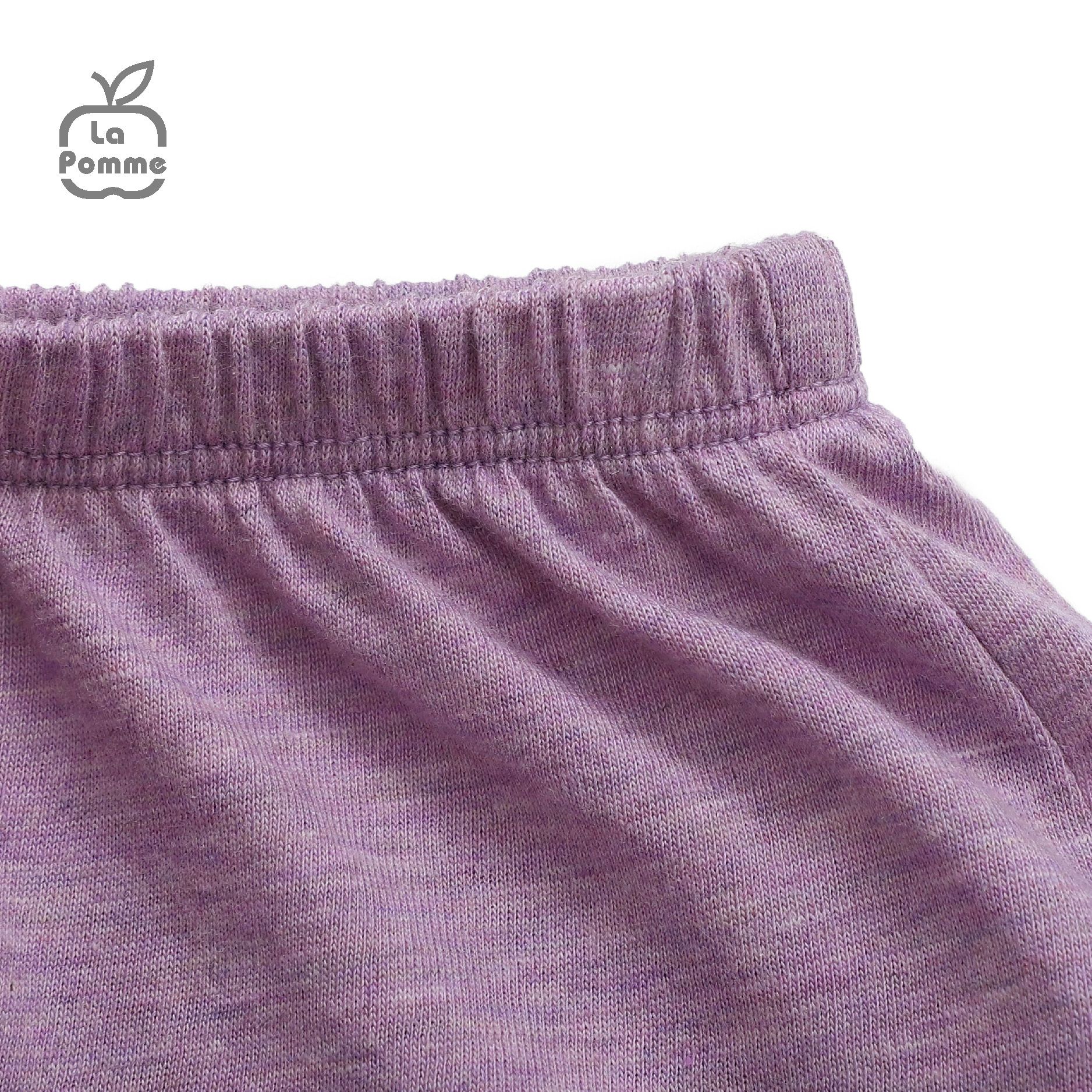 Bộ cộc tay La Pomme Raglan cún nhỏ - Tím