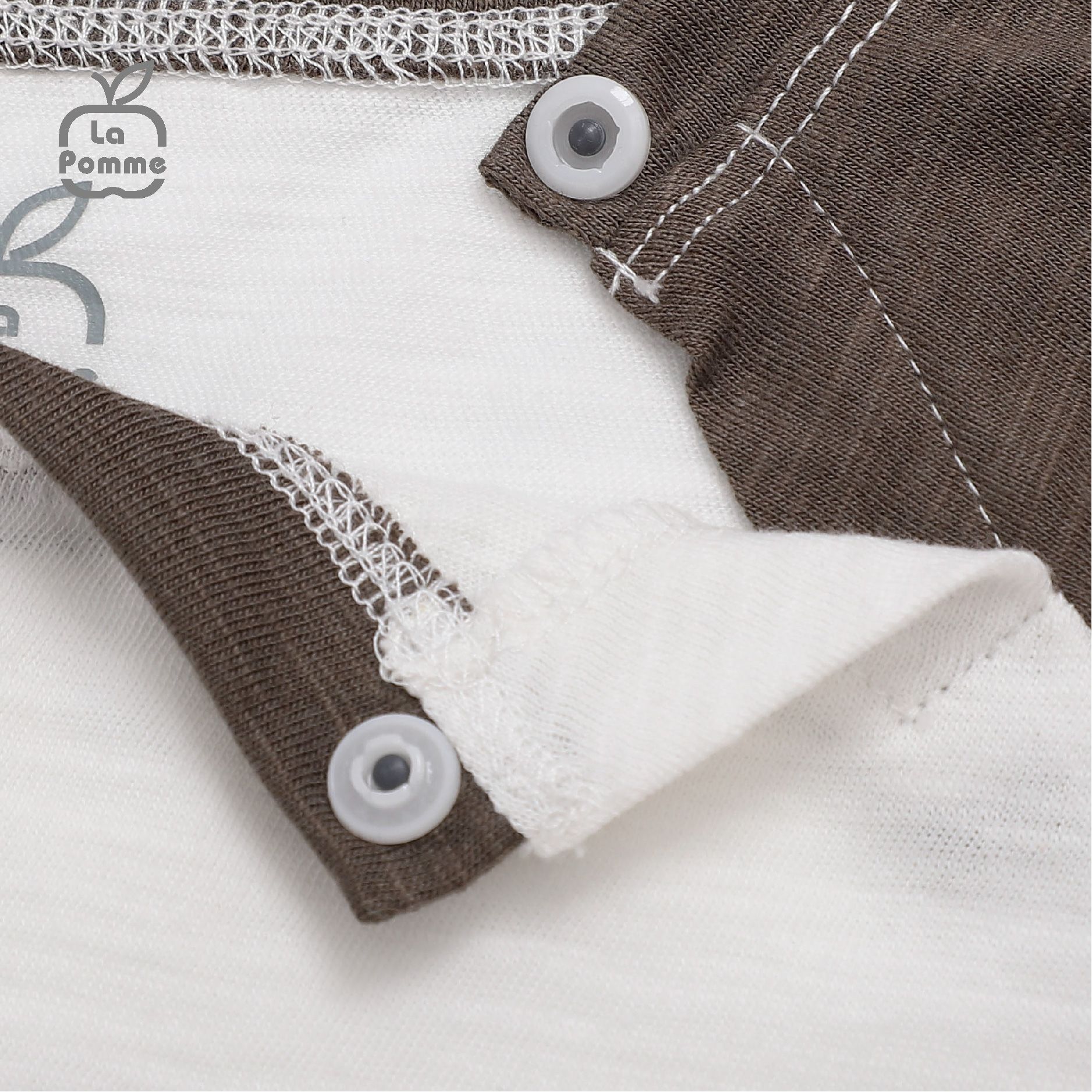 Bộ cộc tay La Pomme Raglan cún nhỏ - Tím