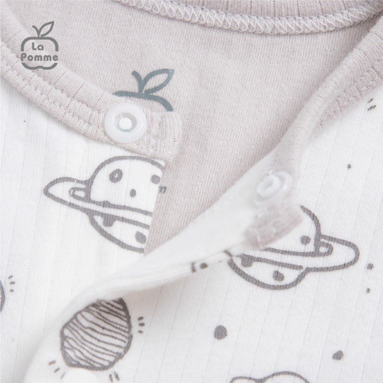 Bộ Dài Tay La Pomme Cúc Giữa Fun Galaxy - Ghi