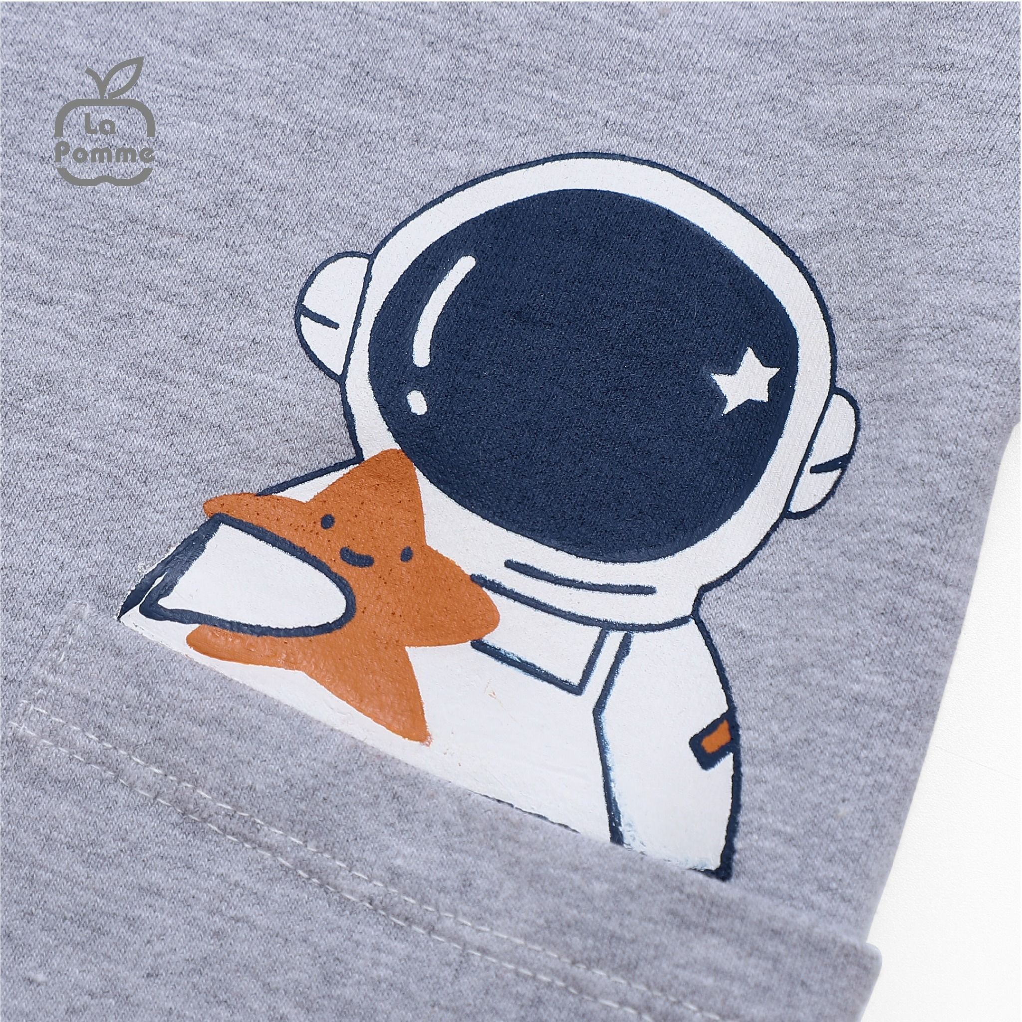 Bộ dài tay La Pomme Spaceman & Stars - Hồng