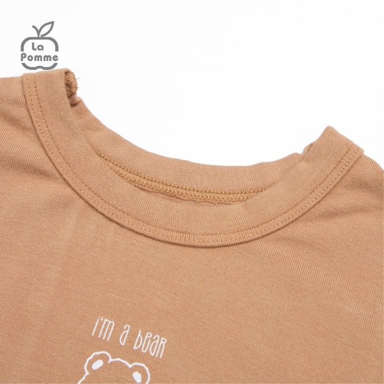 Bộ cộc tay La Pomme Teddy Bear - Hồng đỏ