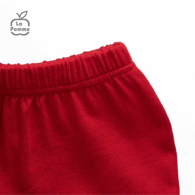 Bộ cộc tay La Pomme Teddy Bear - Cam nhạt
