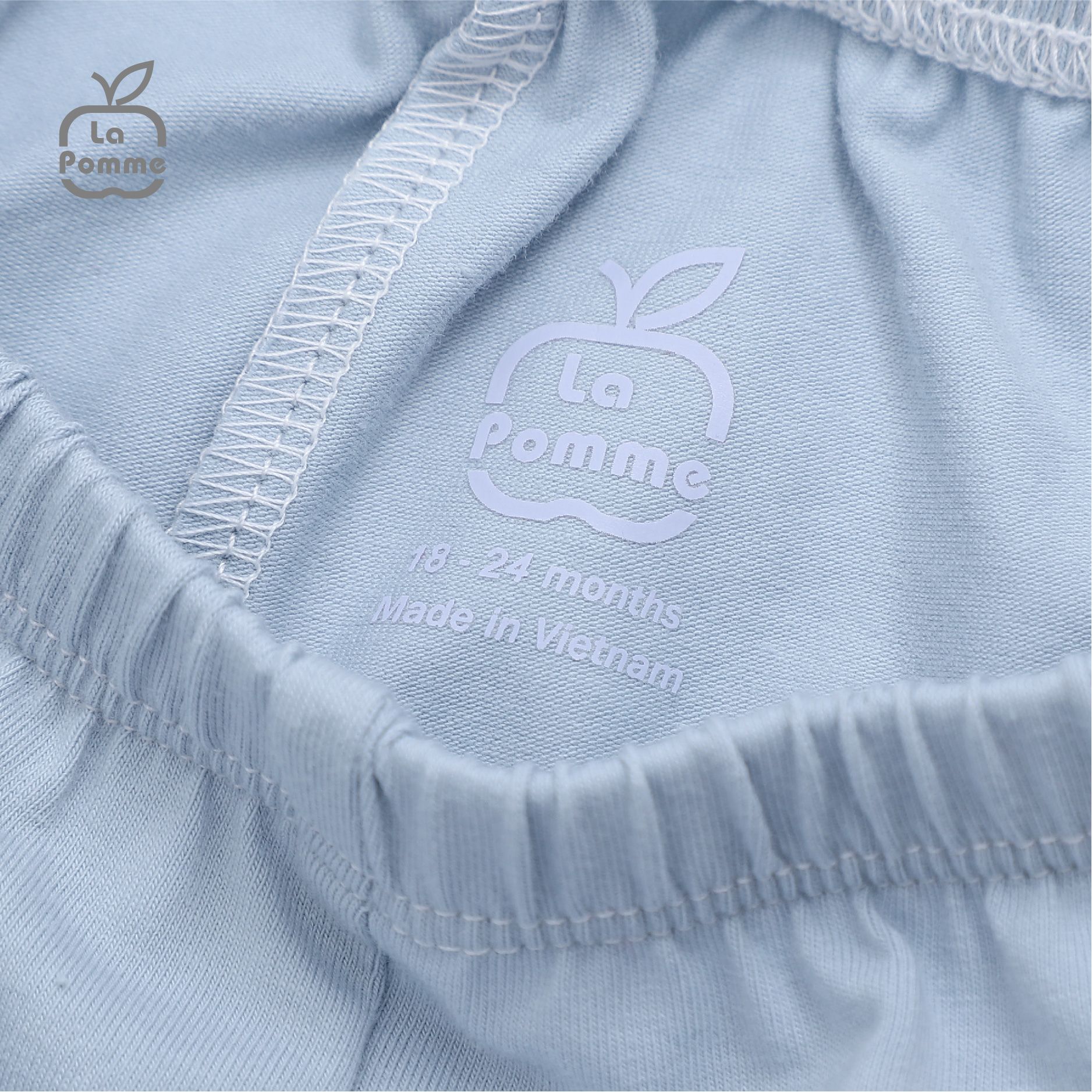 Bộ dài tay La Pomme Smiling Egg - Xanh