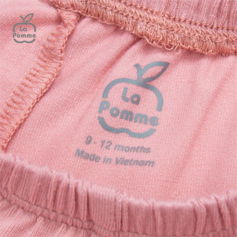 Bộ cộc tay La Pomme Teddy Bear - Hồng sen