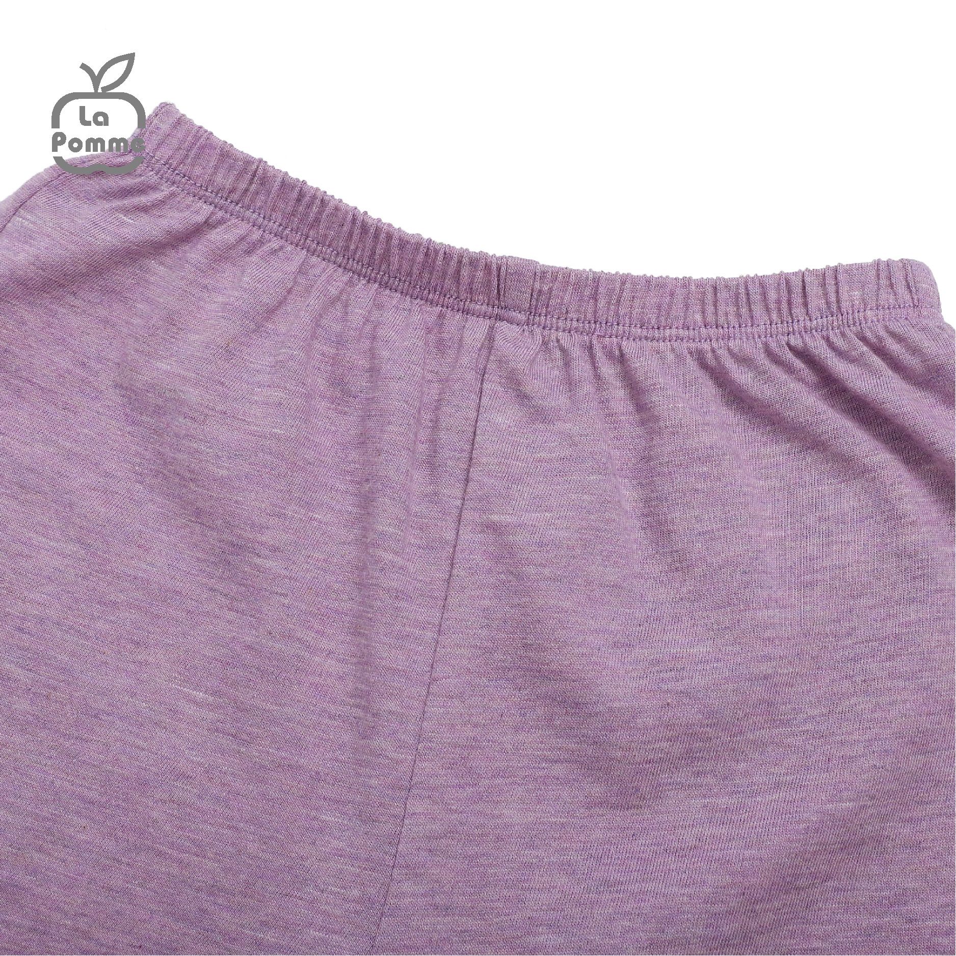 Bộ cộc tay La Pomme Raglan cún nhỏ - Tím