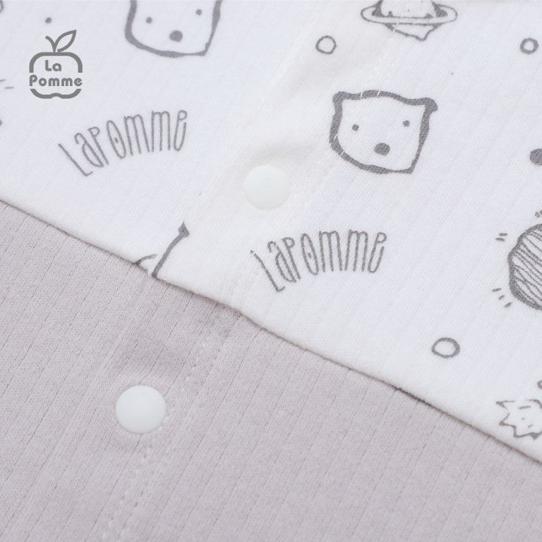 Body Dài Tay La Pomme Fun Galaxy - Ghi