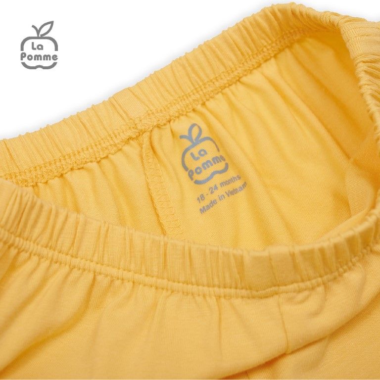 Bộ cộc tay La Pomme chú chó Scoopy - Vàng