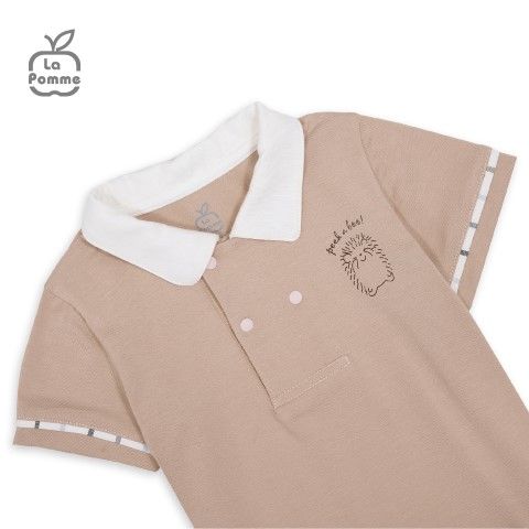 Bộ cộc tay La Pomme nhím ú oà - Trắng