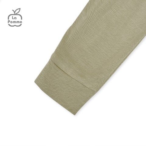Bộ dài tay La Pomme cúc lệch lovely baby - Nâu