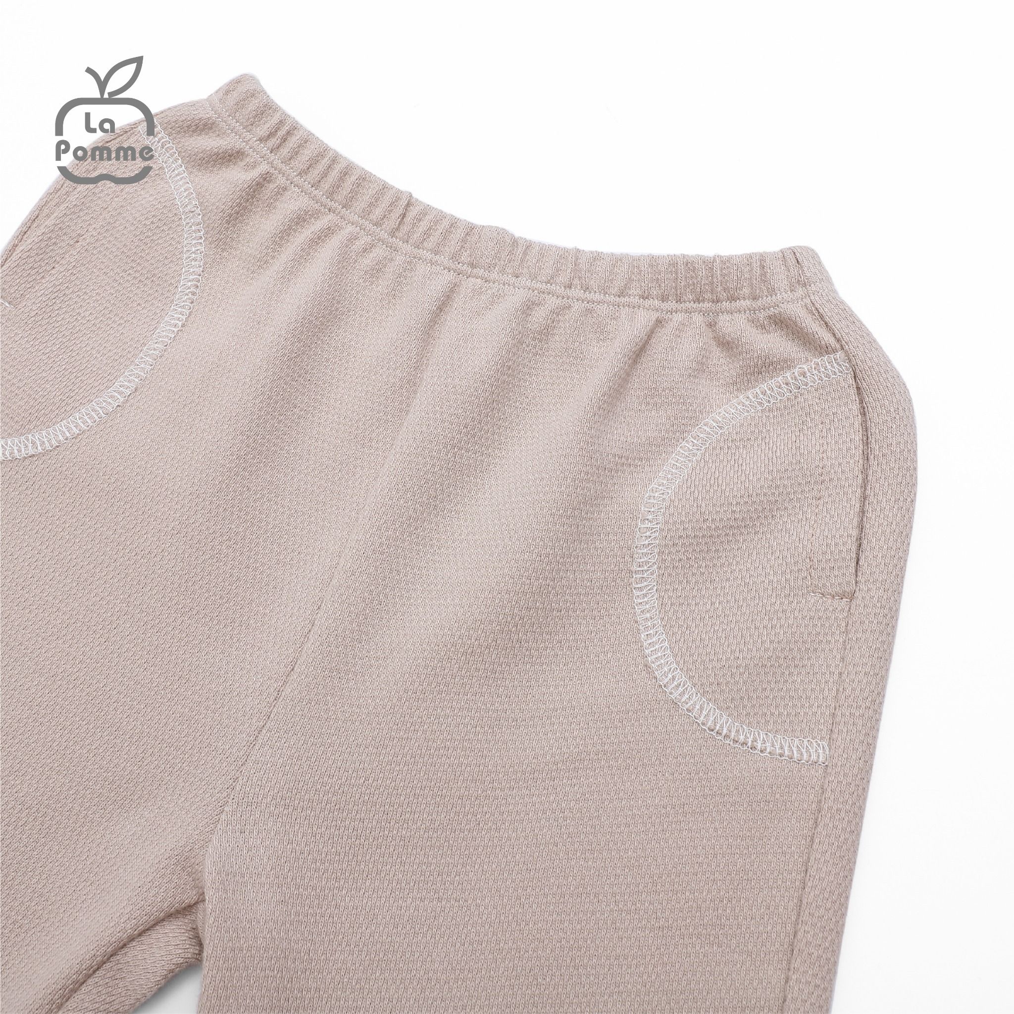 Bộ dài tay La Pomme Chubby Friends - Nâu
