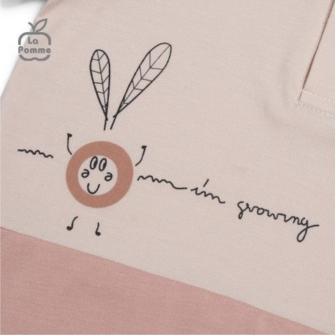Bộ cộc tay La Pomme polo mầm cây - Trắng Ghi
