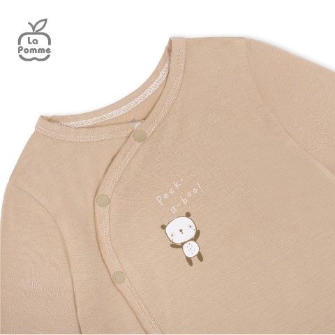 Body chip dài tay La Pomme gấu nhỏ ú oà - Be