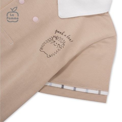 Bộ cộc tay La Pomme nhím ú oà - Nâu